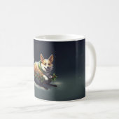 Mug Corgi neige de Noël hiver (Devant droit)