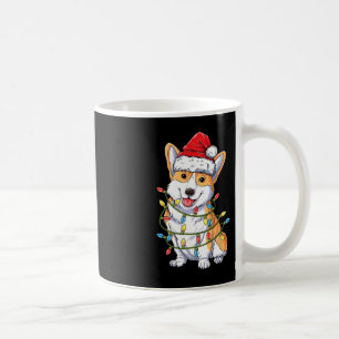 Mug Corgi Père Noël Christmas Tree Lights Xmas Boys Me