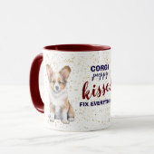 Mug Corgi Puppy Kisses Tout réparer (Devant gauche)