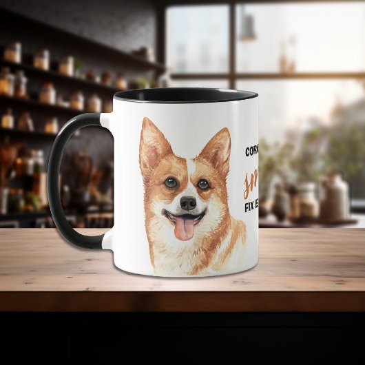 Mug Corgi sourires Tout réparer