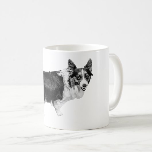 Mug Corgi Spark sous la lumière de la neige (Devant droit)