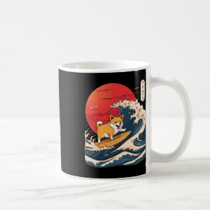 Mug Corgi surfant sur une vague japonaise _4