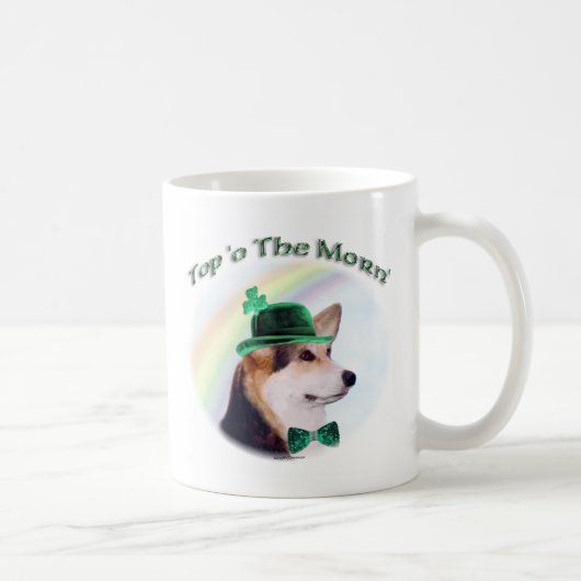 Mug Corgi Top of the Morn'; Corgi St. Patrick's day (Droite)