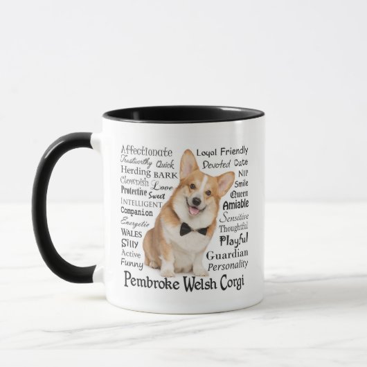 Mug Corgi Traits Musique (Gauche)