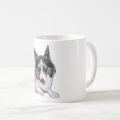 Mug Corgi Wink en rouge (Devant droit)