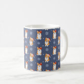 Mug Corgis à Santa Hats et Snowflakes Motif (Devant droit)