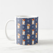 Mug Corgis à Santa Hats et Snowflakes Motif (Gauche)