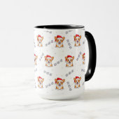 Mug Corgis à Santa Hats Motif de Noël (Devant droit)