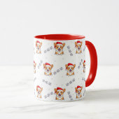 Mug Corgis à Santa Hats Motif de Noël (Devant droit)
