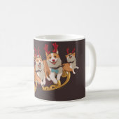 Mug Corgis de Noël (Devant droit)