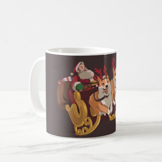 Mug Corgis de Noël (Devant gauche)
