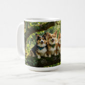 Mug Corgis et oiseau (Devant gauche)