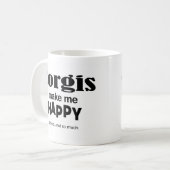 Mug Corgis Me Rendre Heureux (Devant gauche)