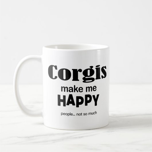 Mug Corgis Me Rendre Heureux (Gauche)