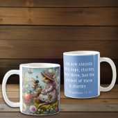 Mug Corinthiens Bleu Écriture mignon souris souris Chr