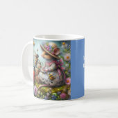 Mug Corinthiens Bleu Écriture mignon souris souris Chr (Devant gauche)