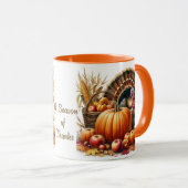 Mug Corne d'abondance Dinde Combo de Thanksgiving (Devant droit)