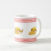 Mug Corne d'abondance & Rayures rouges (Devant droit)