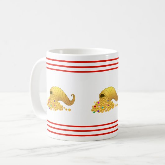 Mug Corne de plenty & Red Stripes (Devant gauche)