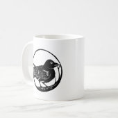 Mug Corneille corneille d'une boug coupée en bois (Devant gauche)