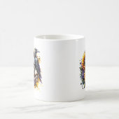 Mug Corneille de tournesol et crânes (Centre)