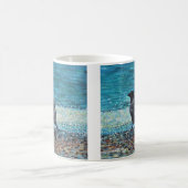 Mug Corneille sur la peinture de plage (Centre)