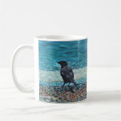 Mug Corneille sur la peinture de plage (Gauche)
