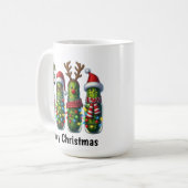 Mug Cornichon de Noël amusant (Devant gauche)