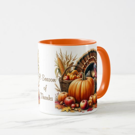 Mug Cornucopia Turquie Thanksgiving Combo (Devant droit)