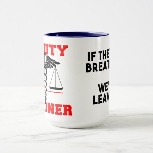 Mug Coroner adjoint, MDI, s'ils respirent (Centre)