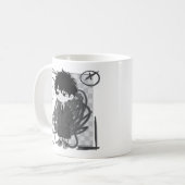 Mug Corporate Burnout Relatable Chibi Boy Suit Illustr (Devant gauche)