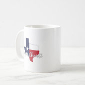 Mug Corpus Christi, Texas Drapeau Carte (Devant gauche)