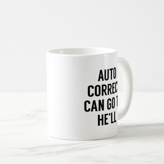 Mug Correction automatique Peuvent Aller à (Devant droit)