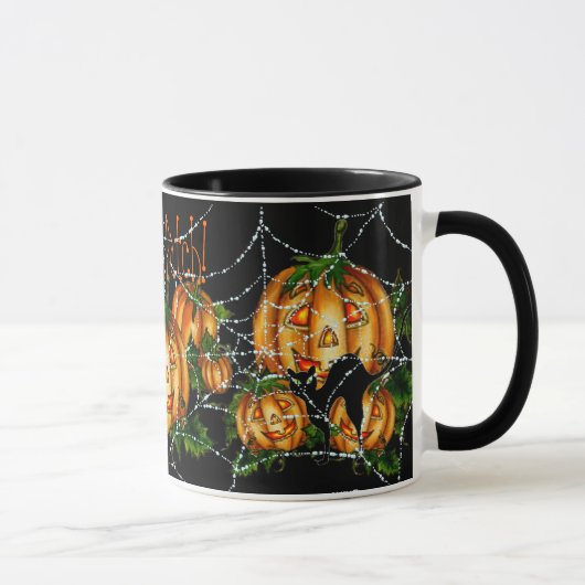 MUG CORRECTION DE CITROUILLE ET TOILE D'ARAIGNÉE !  (Droite)