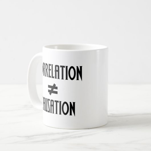 Mug Corrélation n'est pas égal Causation Geek (Devant gauche)