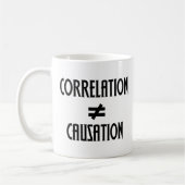 Mug Corrélation n'est pas égal Causation Geek (Gauche)