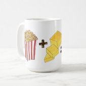 Mug Correspondance alimentaire classique Popcorn + Beu (Devant gauche)