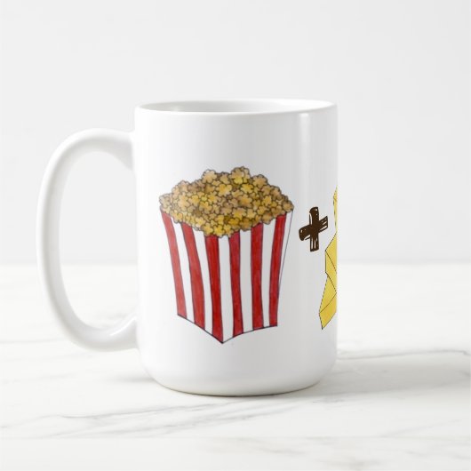 Mug Correspondance alimentaire classique Popcorn + Beu (Gauche)