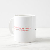 Mug corrigé de l'Évangile selon Jacques Obadia 1:2 (Devant gauche)