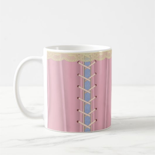 Mug Corset Féminin Rose Lacé (Gauche)