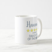 Mug Cortège de mariage & de noce 5 étoiles Fille de la (Devant droit)