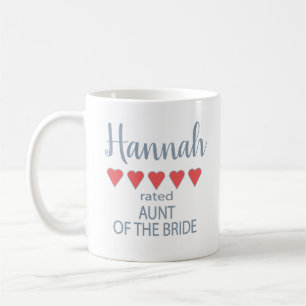 Mug Cortège de mariage et de noce Tante à 5 cœurs de l
