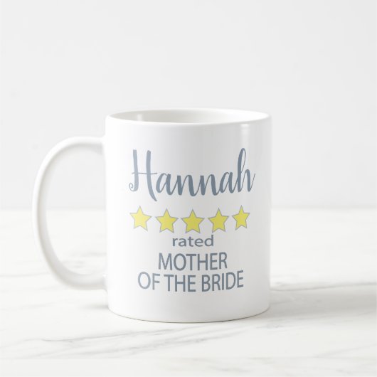 Mug Cortège de mariage & mariée 5 étoiles mère de la m (Gauche)
