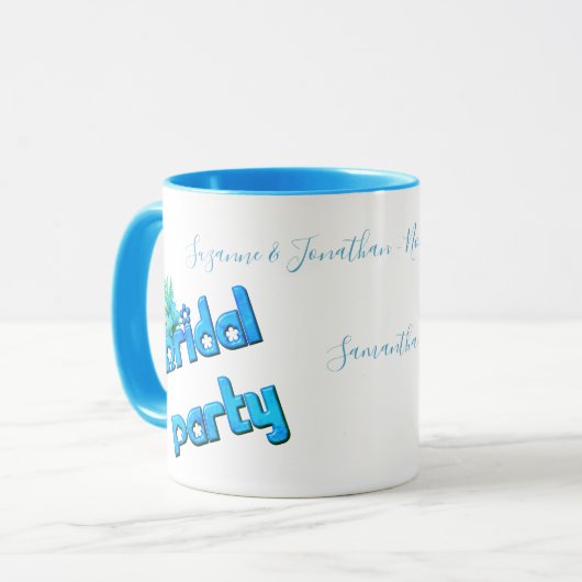 Mug Cortège de Mariée Cute Mariage Personnalisé  (Devant gauche)