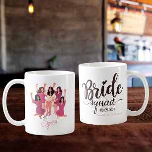 Mug Cortège de mariée mignonne personnalisé demoiselle