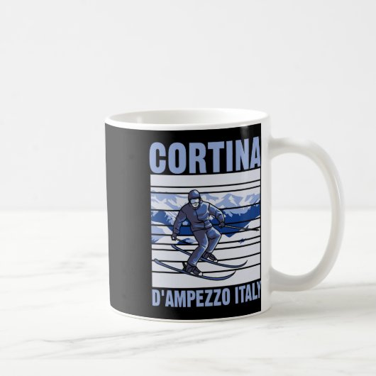 Mug Cortina D'ampezzo Italie Ski (Droite)