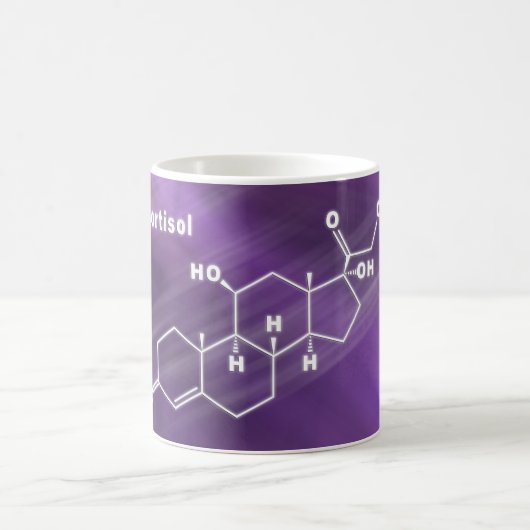 Mug Cortisol Hormone Formule chimique structurelle (Centre)