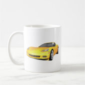 Mug Corvette 2008 : Voiture de sport : Finition jaune (Gauche)