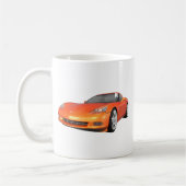 Mug Corvette 2008 : Voiture de sport : Finition orange (Gauche)
