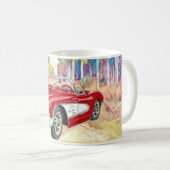 Mug Corvette classique en Palm Grove Art (Devant droit)
